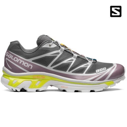 Tenis Salomon Xt-6 Hombre Grises Oscuro Morados | MX HKAT895